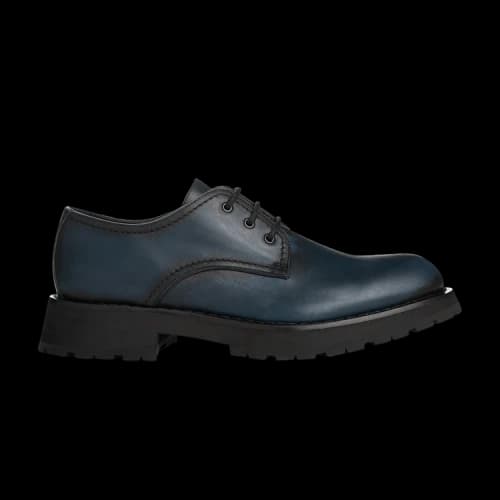 Alexander McQueen Burnished Derby Flat 'Anthracite'