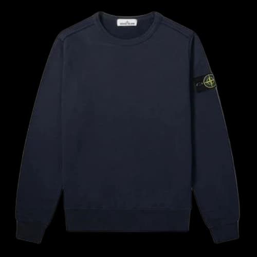 STONE ISLAND Basic Round Neck Navy Blue
