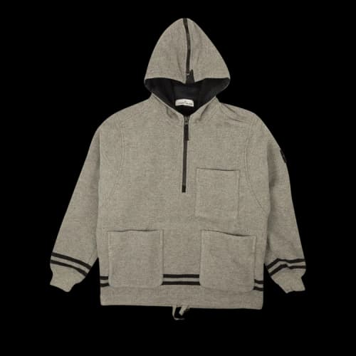 Stone Island Short Pullover Wool Coat 'Grey'