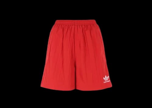 Balenciaga x adidas Crepe Technical Fabric Shorts Red