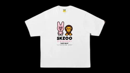 BAPE Baby Milo x Stray Kids Dwaekki Changbin Zoo T-shirt White