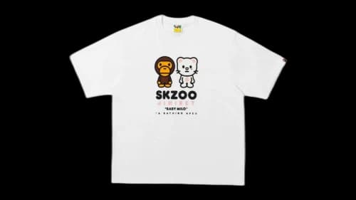 BAPE Baby Milo x Stray Kids Jiniret Hyunjin Zoo T-shirt White