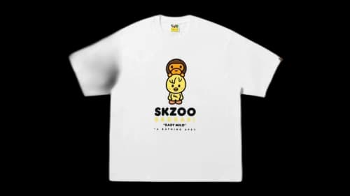 BAPE Baby Milo x Stray Kids Bbokari Felix Zoo T-shirt White