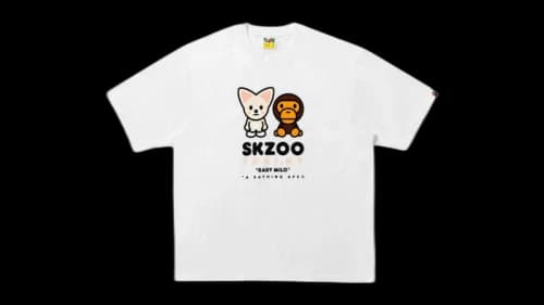 BAPE Baby Milo x Stray Kids Foxi.Ny In Zoo T-shirt White