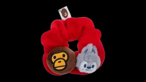 BAPE Baby Milo x Stray Kids Scrunchie Bang Chan Headband Red