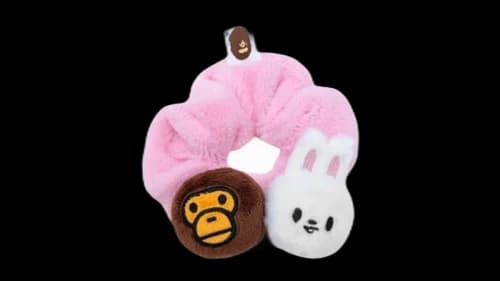 BAPE Baby Milo x Stray Kids Scrunchie Lee Know Headband Pink