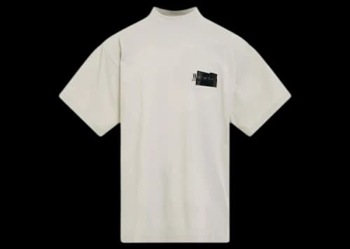 Balenciaga Gaffer Logo Large Fit T-Shirt Beige