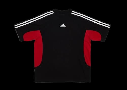 Balenciaga x adidas Medium Fit T-Shirt Black Red