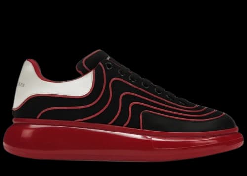Alexander McQueen Oversized Black Red Waves