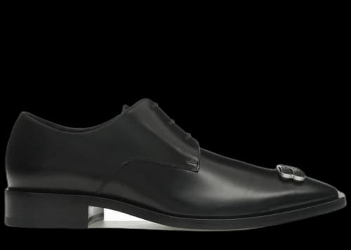 Balenciaga Rim Derby Shoes Black Leather