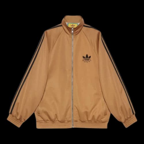 Gucci x adidas Cotton Jersey Zip Jacket 'Beige Black' (Women's)