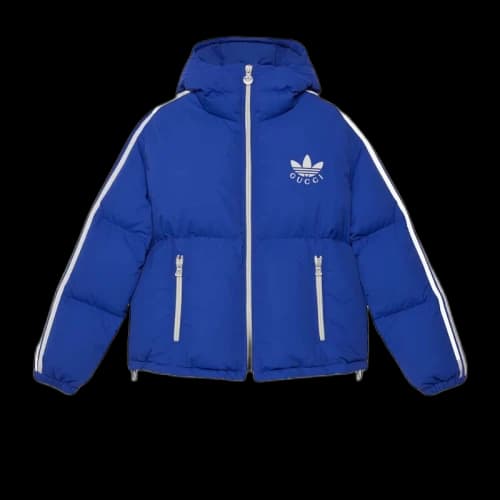 Gucci x adidas Nylon Down Jacket Blue