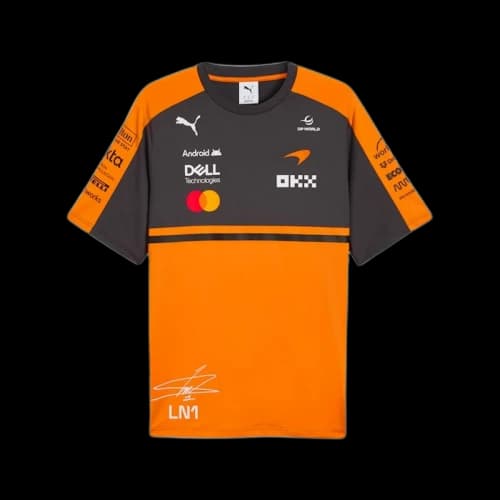 Puma Mclaren Lando Norris Racing Short Sleeves T-shirt Papaya