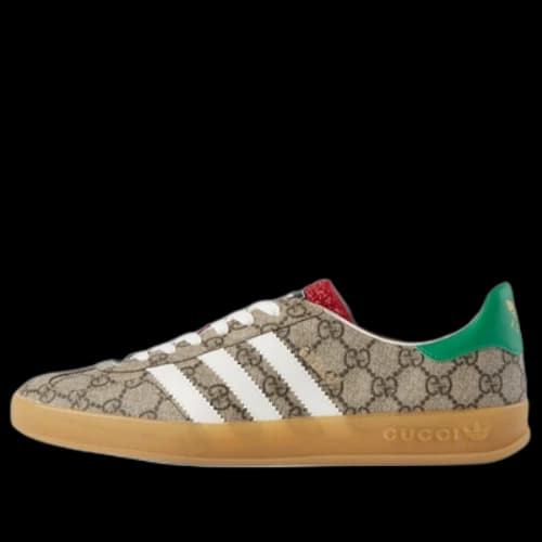adidas x Gucci Gazelle GG Supreme Shoes 'Beige Ebony Green'
