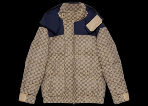 Gucci GG Canvas Goose Down Jacket Blue