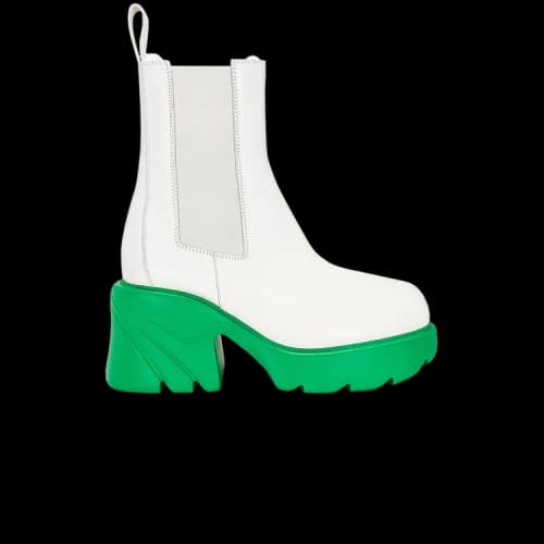 Bottega Veneta Flash Ankle Chelsea Boot Shearling 'White Parakeet' (Women's)