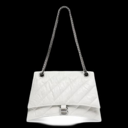 Balenciaga Crush Medium Chain Bag Quilted 'Optic White' (Women's)