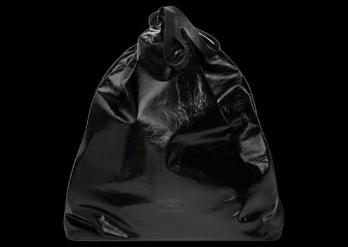Balenciaga Trash Bag Large Pouch Black