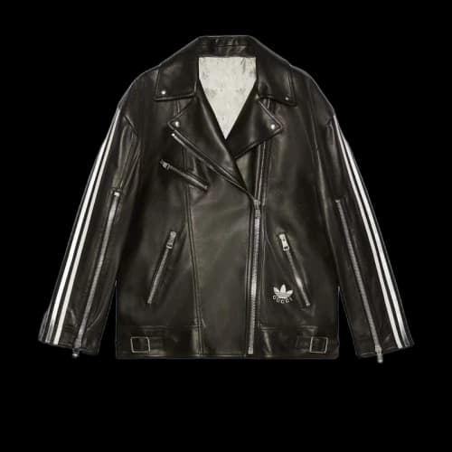 Gucci x adidas Leather Jacket Black
