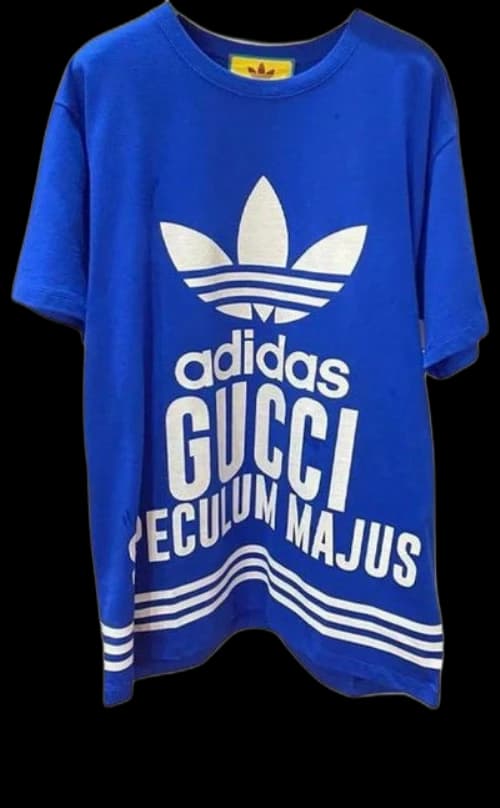 Gucci x adidas Oversized Cotton Jersey Short Sleeve T-Shirt 'Blue' (Women's)