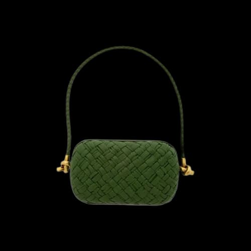 Bottega Veneta Knot Minaudiere On Strap 'Avocado/Brass'