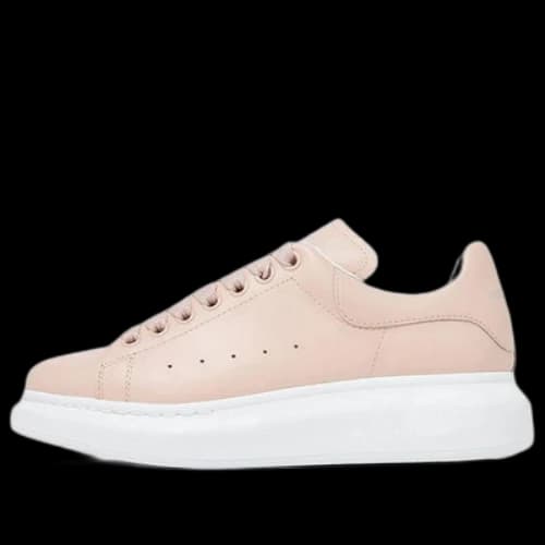 Alexander McQueen Oversized Larry Leather Sneakers 'Pink White' (Women's)