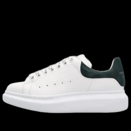 Alexander McQueen Oversized Low-Top Sneakers 'White Dark Green' (Women's)