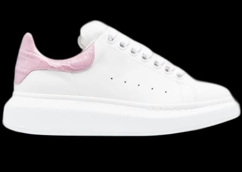 Alexander McQueen Oversized White Pink Croc (Women's)
