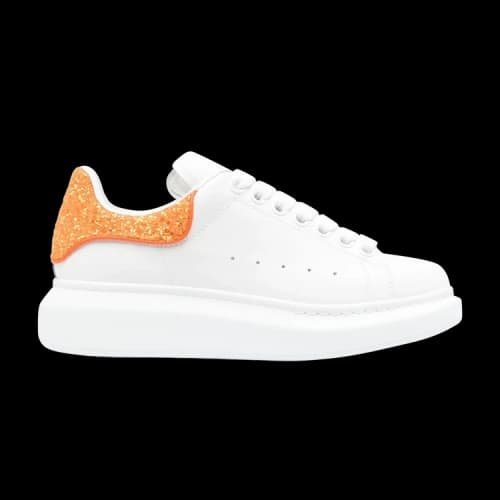 Alexander McQueen Oversized Sneaker 'White Sunset Orange Glitter' (Women's)