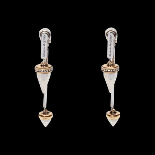 Alexander McQueen Punk Stud Earrings 'Crystal'