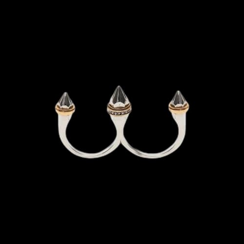 Alexander McQueen Punk Stud Ring 'Crystal'