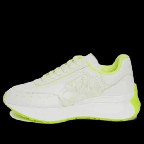 Alexander McQueen Sprint Runner 'White Acid Yellow' (Women's)
