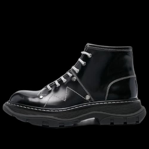 Alexander McQueen Tread Lace-up Boots 'Black White' (Women's)