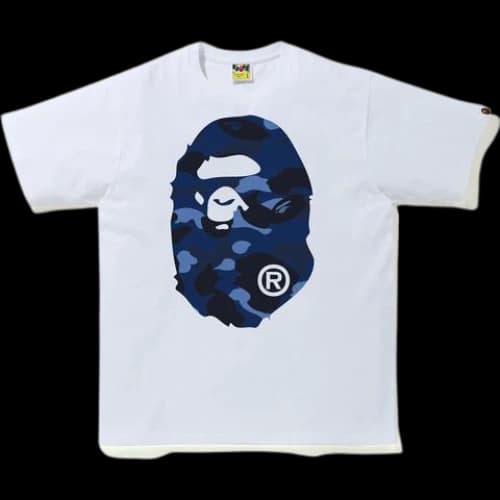 BAPE Color Camo Big Ape Head T-Shirt (SS20) White/Navy