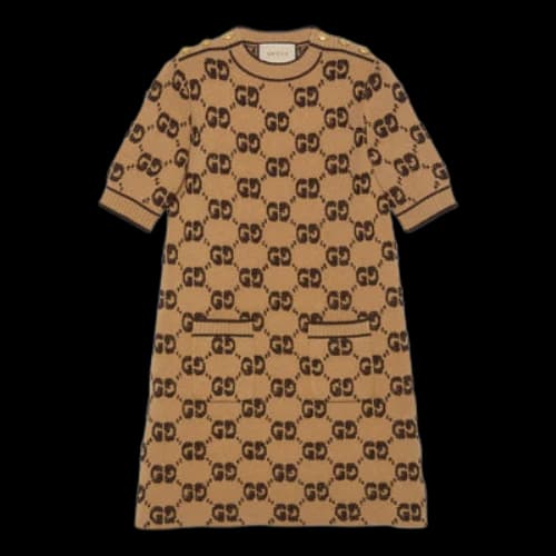 Gucci GG wool boucl jacquard dress 'Camel Brown' (Women's)