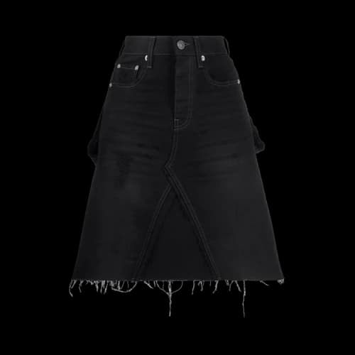 Balenciaga Denim Skirt 'Matte Black'