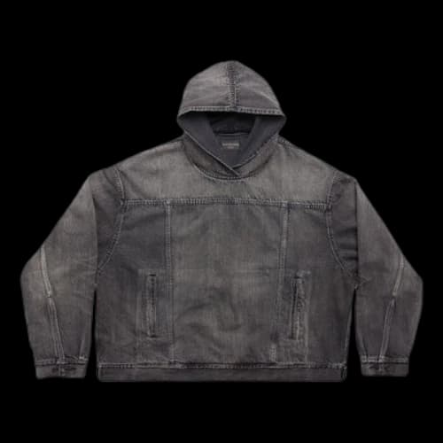Balenciaga Pull-Over Jacket 'Black Japanese Denim'