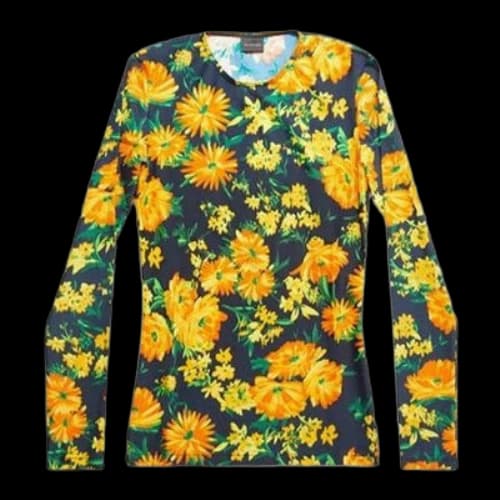 Balenciaga Floral Print Cotton T-Shirt 'Floral' (Women's)