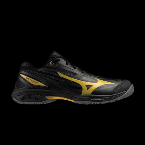 Mizuno Claw Eagle Claw 4 Synthetic Leather Cushioning, Wear Resistant Badminton Shoes Unisex Black Gold