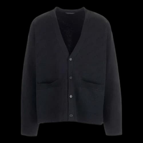 Balenciaga Tonal All Over Logo Cardigan 'Black'