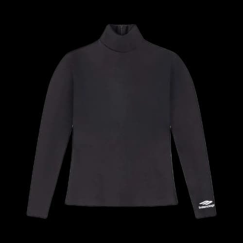 Balenciaga 3B Sports Icon Turtleneck Shirt Black