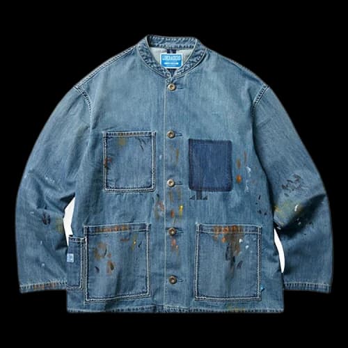 Liberaiders Paint Splatter Denim Coverall Jacket 'Indigo'