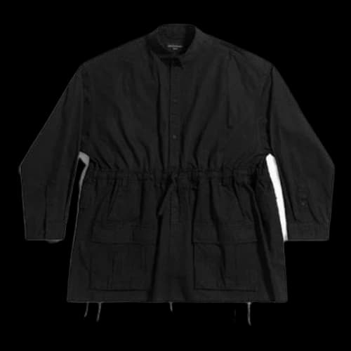 Balenciaga 23SS Asymmetry Deconstructed Shirt 'Black' (Women's)