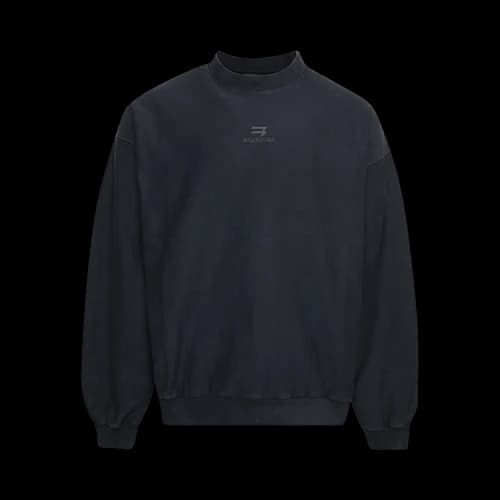 Balenciaga Oversized Crewneck New Sporty B 'Black'
