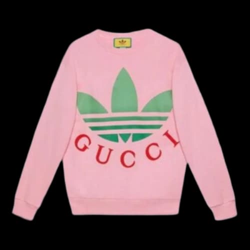 Gucci x adidas Cotton Sweatshirt 'Pink' (Women's)