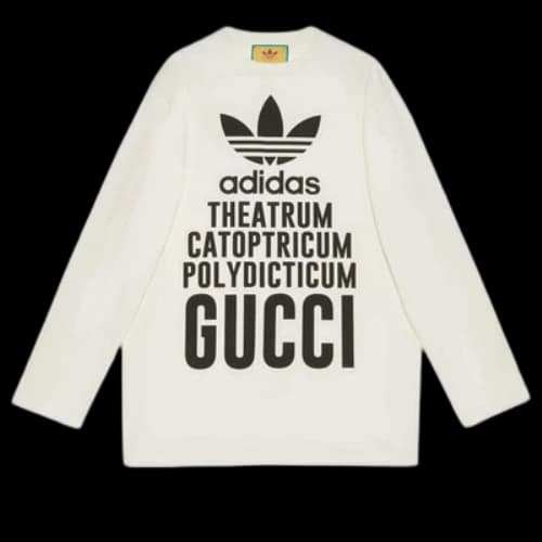 Gucci x adidas Oversized Cotton Jersey Long Sleeve T-Shirt 'White' (Women's)