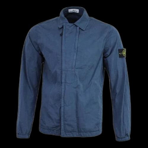 STONE ISLAND Diagonal zipper Cargo Jacket Blue