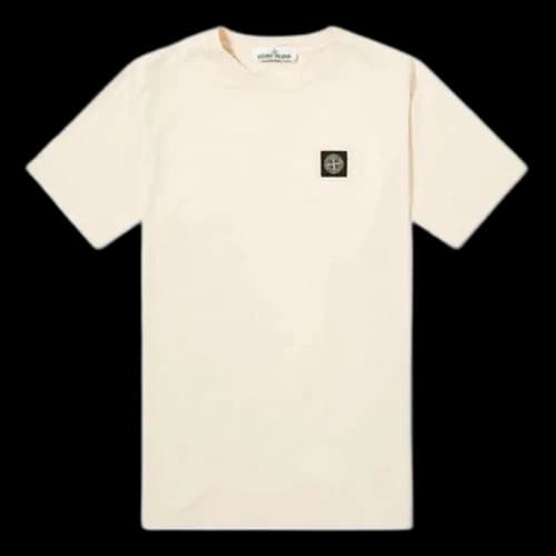 STONE ISLAND Garment Dyed Patch Logo Tee Logo Tee