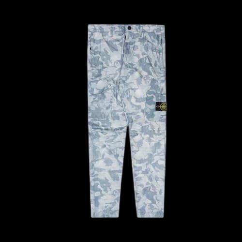 Stone Island Big Loom Camo Cargo Pants 'Sky Blue'