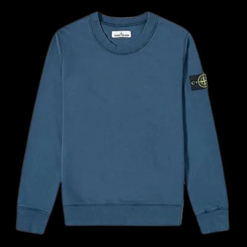 STONE ISLAND Garment Dyed Crew Sweat Casual Blue